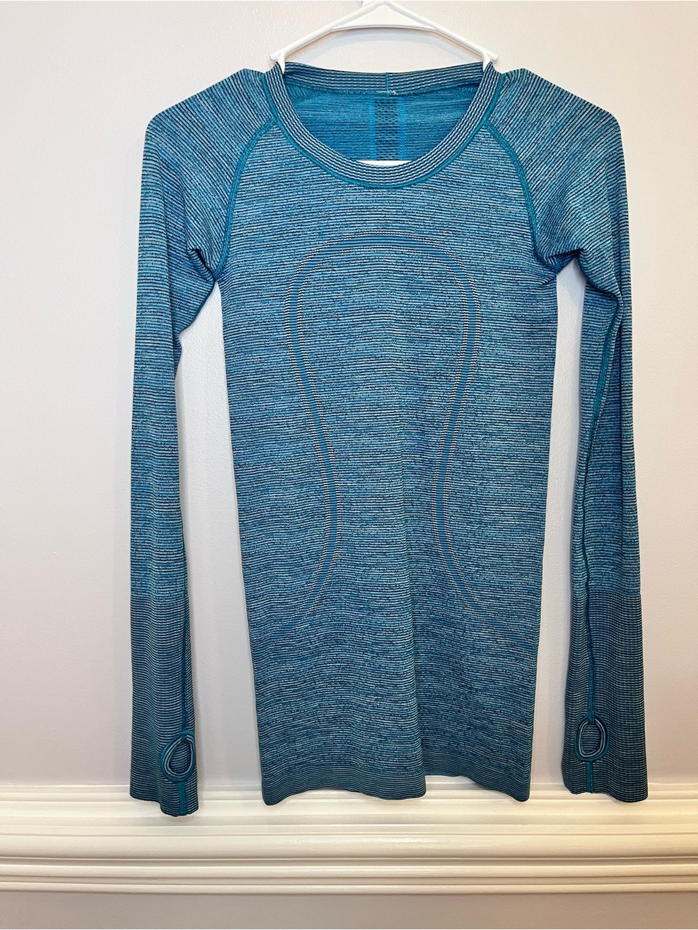 lululemon athletica Teal Heather Seamless Long-Sleeve Top